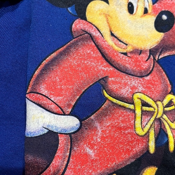 Vintage Mickey Mouse Disney World 25th Anniversary Blue 1990s Sweatshirt - Picture 4 of 6